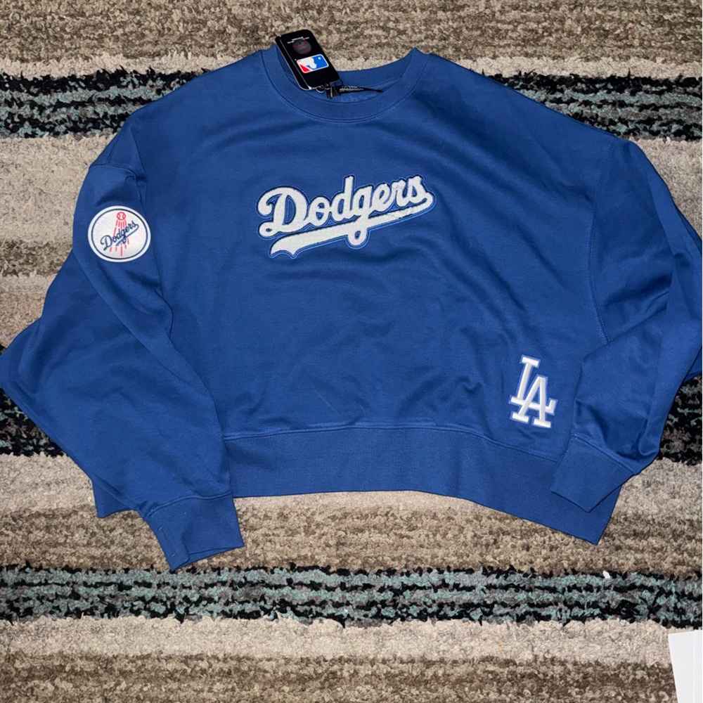 Blue Dodgers Crew Neck Sweater